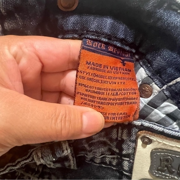 ROCK REVIVAL “Kevin” premium denim jeans boho western size 31 EUC - Picture 14 of 16